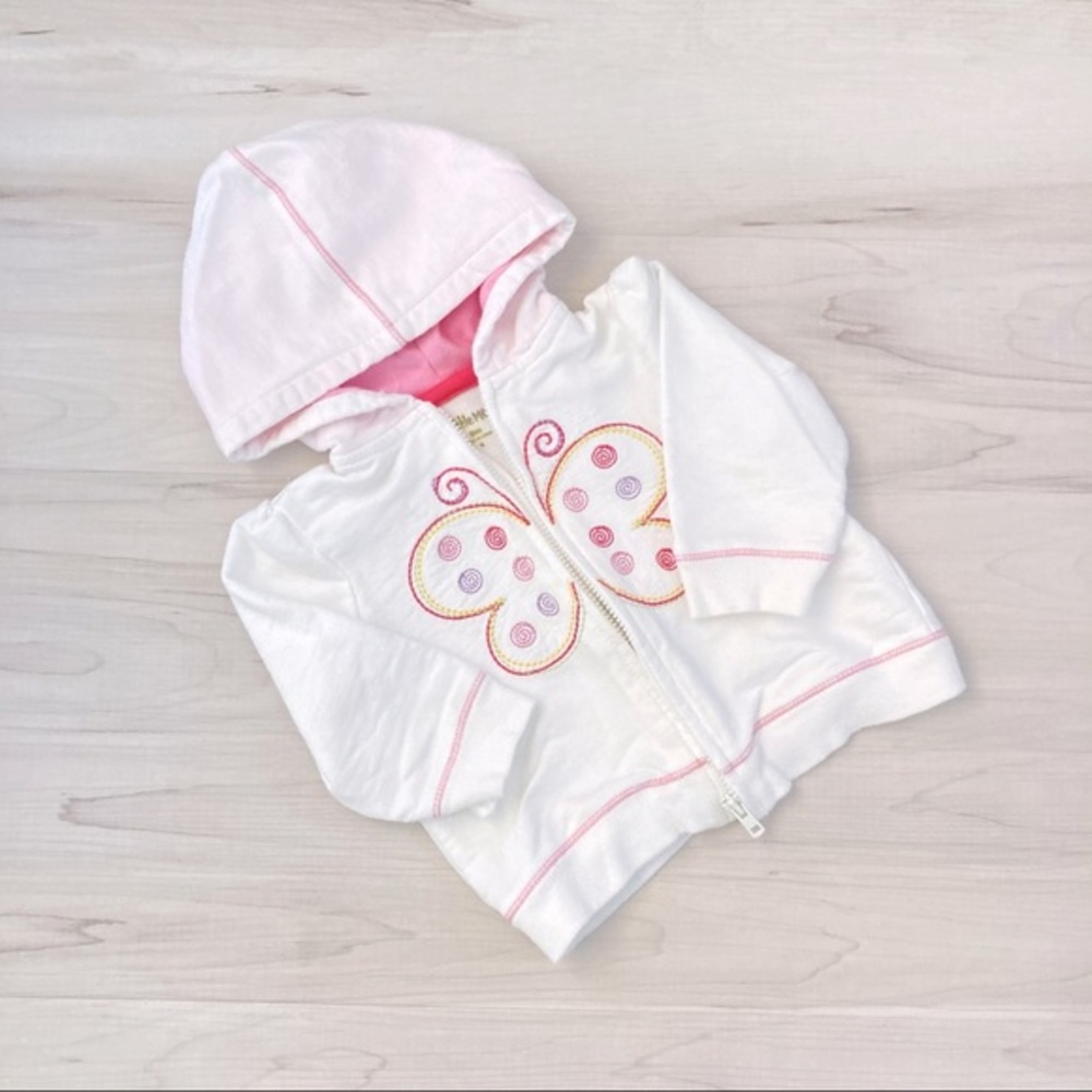 Little Me Baby Butterfly Zip Up Hoodie Sweatshirt Jacket